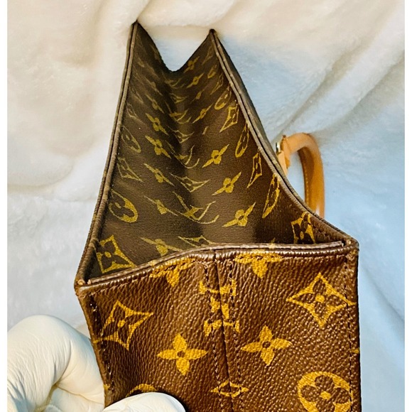 Louis Vuitton Monogram Sac Plat Tote Bag‎ Designer Handbag Purse - Picture 12 of 16